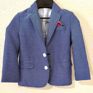 Class Club Blue and White Stripe Blazer Suit Coat Boys Size 4